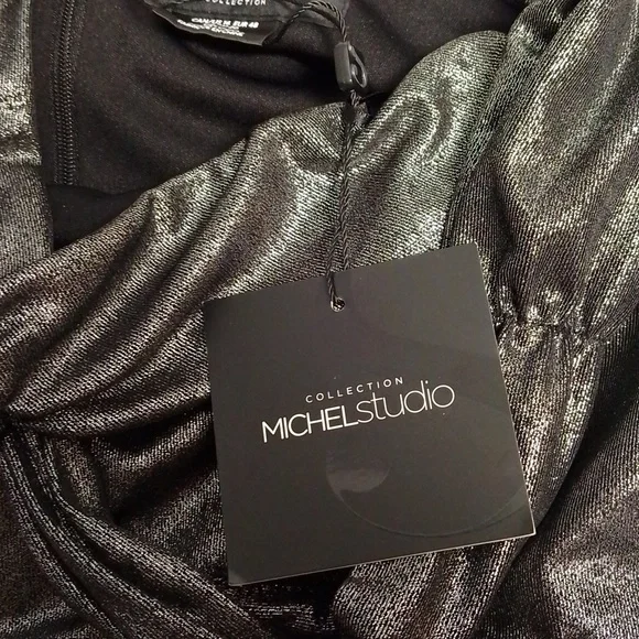 NWT Michel Studio collection dress 16 metalic glitter off shoulder. Night out - Picture 4 of 7
